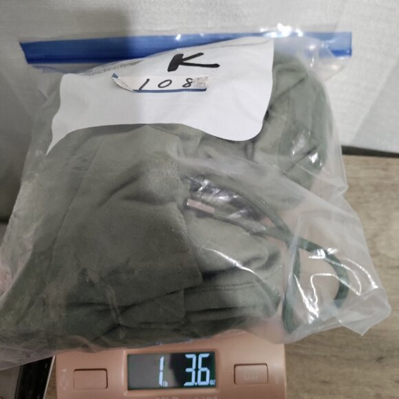 Blank NYC Womens Bagatelle Faux Suede Drape Front Jacket Winter Olive Green SZ M - Picture 8 of 8